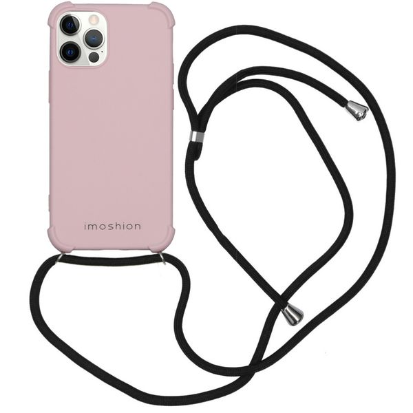 iMoshion Color Backcover met koord iPhone 12 (Pro) - Roze