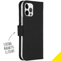 Accezz Wallet Softcase Bookcase iPhone 12 (Pro) - Zwart