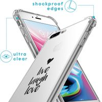 iMoshion Design hoesje met koord iPhone 8 Plus / 7 Plus - Live Laugh Love - Zwart