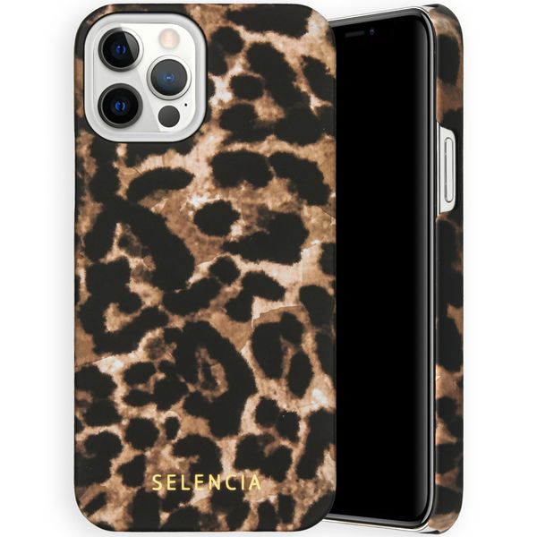 Selencia Maya Fashion Backcover iPhone 12 (Pro) - Brown Panther