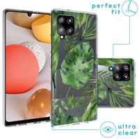 iMoshion Design hoesje Samsung Galaxy A42 - Bladeren - Groen