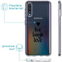 iMoshion Design hoesje Galaxy A50 / A30s - Live Laugh Love - Zwart