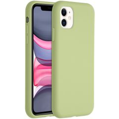 Accezz Liquid Silicone Backcover iPhone 11 - Groen