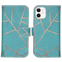 iMoshion Design Softcase Bookcase iPhone 12 Mini - Blue Graphic