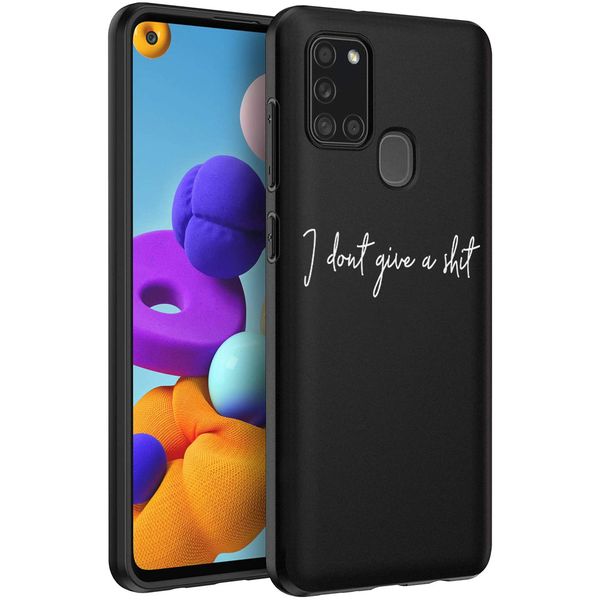 iMoshion Design hoesje Samsung Galaxy A21s - Quote - Zwart