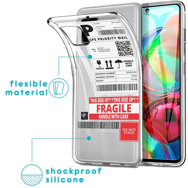 iMoshion Design hoesje Samsung Galaxy A71 - Label