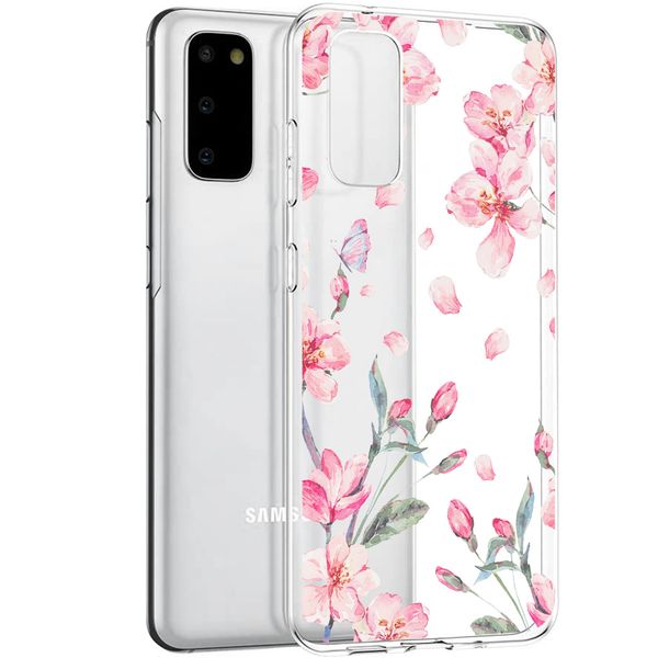 iMoshion Design hoesje Samsung Galaxy S20 - Bloem - Roze