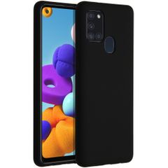 Accezz Liquid Silicone Backcover Samsung Galaxy A21s - Zwart