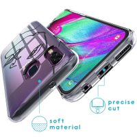 iMoshion Design hoesje Samsung Galaxy A40 - Abstract Gezicht - Zwart