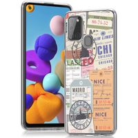 iMoshion Design hoesje Samsung Galaxy A21s - Reizen - Multicolor