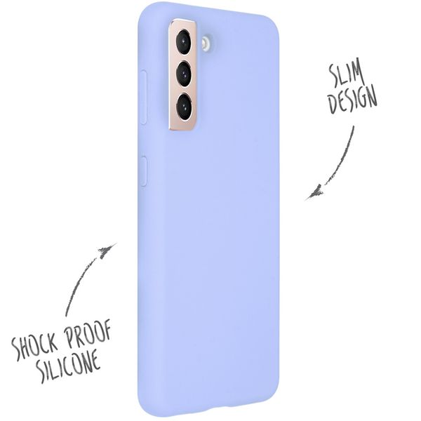 Accezz Liquid Silicone Backcover Galaxy S21 Plus - Paars