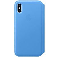 Apple Leather Folio Bookcase iPhone X / Xs - Cornflower