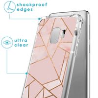 iMoshion Design hoesje met koord Samsung Galaxy S9 - Grafisch Koper - Roze / Goud