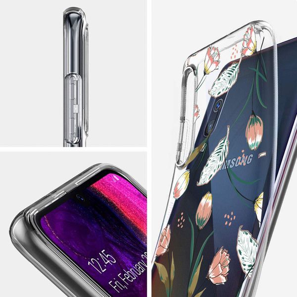 iMoshion Design hoesje Galaxy A50 / A30s - Bloem - Roze / Groen