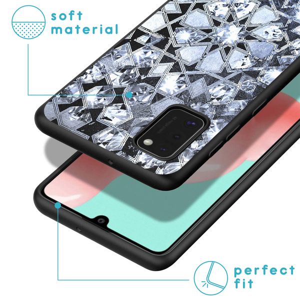 iMoshion Design hoesje Samsung Galaxy A41 - Grafisch - Zilver Bling