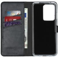 Selencia Echt Lederen Bookcase Samsung Galaxy S20 Ultra - Zwart