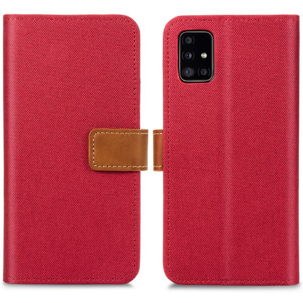 iMoshion Luxe Canvas Bookcase Samsung Galaxy A51 - Rood