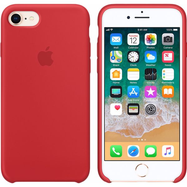 Apple Silicone Backcover iPhone SE (2022 / 2020) / 8 / 7 - Red