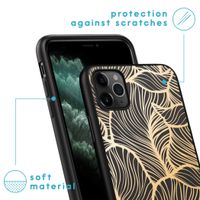 iMoshion Design hoesje iPhone 11 Pro - Bladeren / Zwart