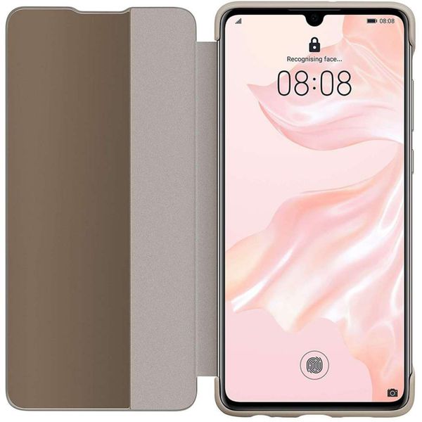 Huawei Smart View Flip Case Huawei P30 - Bruin