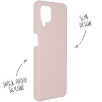 Accezz Liquid Silicone Backcover Samsung Galaxy A12 - Roze