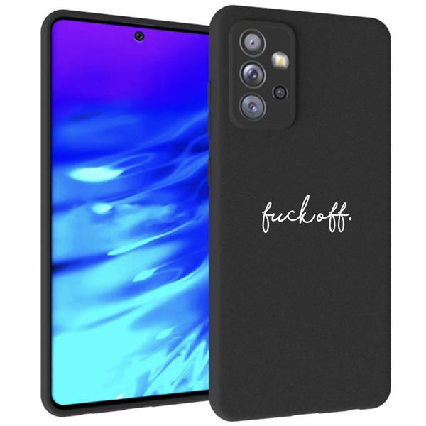 iMoshion Design hoesje Samsung Galaxy A72 - Fuck Off - Zwart