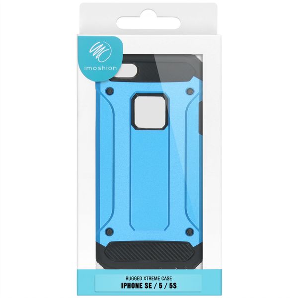 iMoshion Rugged Xtreme Backcover iPhone SE / 5 / 5s - Lichtblauw