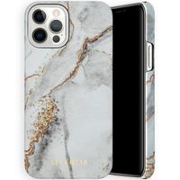 Selencia Maya Fashion Backcover iPhone 12 (Pro) - Marble Stone