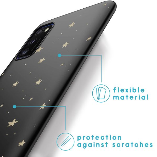 iMoshion Design hoesje Samsung Galaxy A41 - Sterren / Zwart