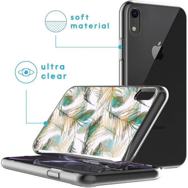 iMoshion Design hoesje iPhone Xr - Pauw / Groen