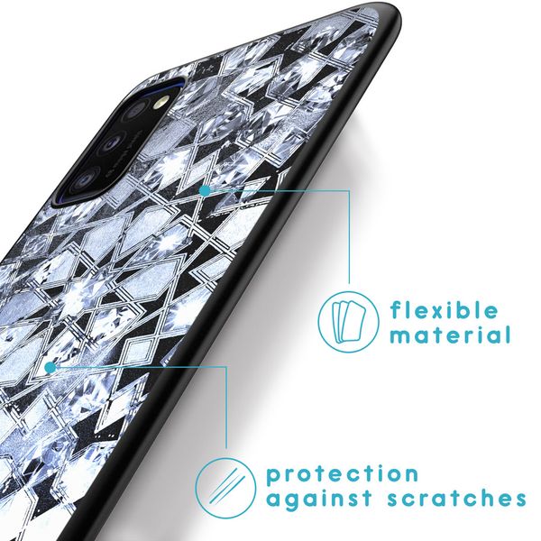 iMoshion Design hoesje Samsung Galaxy A41 - Grafisch - Zilver Bling