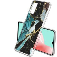 iMoshion Design hoesje Samsung Galaxy A41 - Marmer - Gebroken Blauw