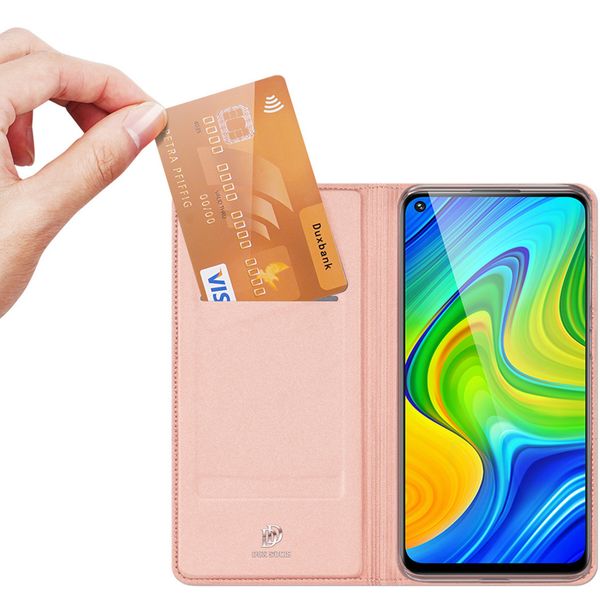 Dux Ducis Slim Softcase Bookcase Xiaomi Redmi Note 9 - Rosé Goud