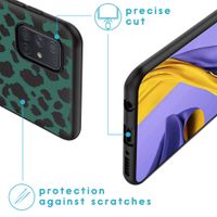 iMoshion Design hoesje Samsung Galaxy A71 - Luipaard - Groen / Zwart