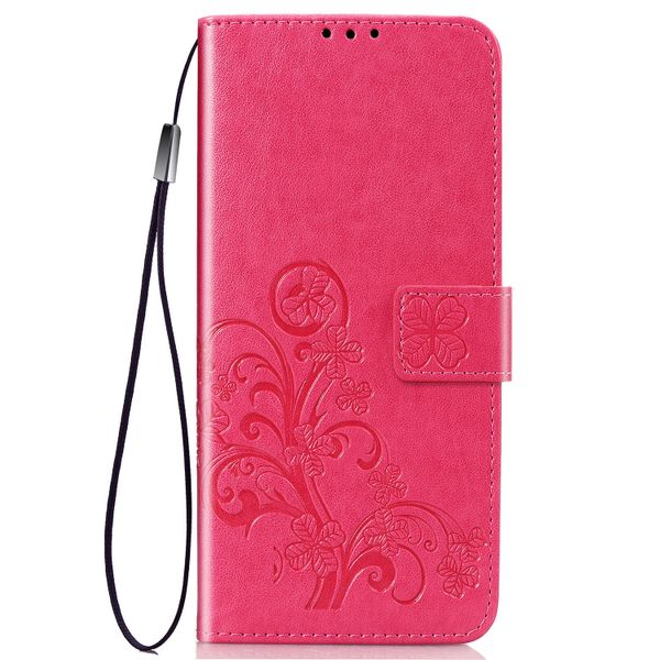 Klavertje Bloemen Bookcase Sony Xperia 1 II - Fuchsia