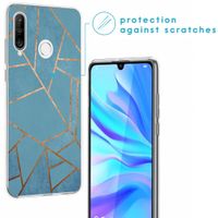 iMoshion Design hoesje Huawei P30 Lite - Grafisch Koper / Blauw