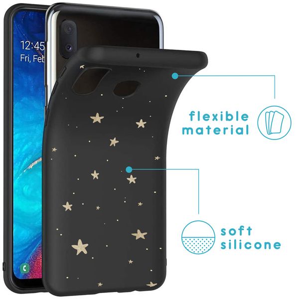 iMoshion Design hoesje Samsung Galaxy A20e - Sterren / Zwart