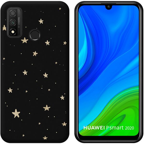 iMoshion Design hoesje Huawei P Smart (2020) - Sterren / Zwart