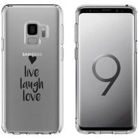 iMoshion Design hoesje Samsung Galaxy S9 - Live Laugh Love - Zwart