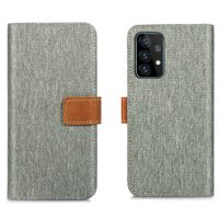 iMoshion Luxe Canvas Bookcase Samsung Galaxy A72 - Grijs