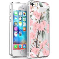 iMoshion Design hoesje iPhone 5 / 5s / SE - Bloem - Roze / Groen