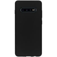 Accezz Liquid Silicone Backcover Samsung Galaxy S10 Plus - Zwart