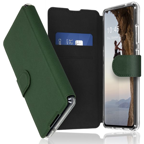 Accezz Xtreme Wallet Bookcase Samsung Galaxy S21 - Donkergroen