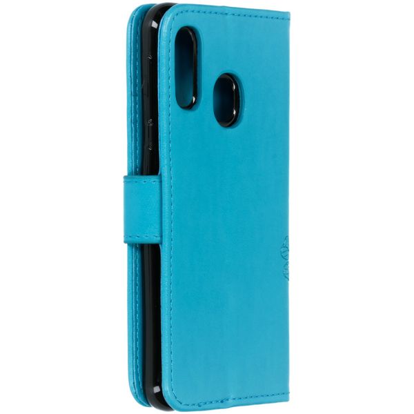 Klavertje Bloemen Bookcase Samsung Galaxy A20e - Turquoise