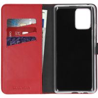 Selencia Echt Lederen Bookcase Samsung Galaxy S10 Lite - Rood