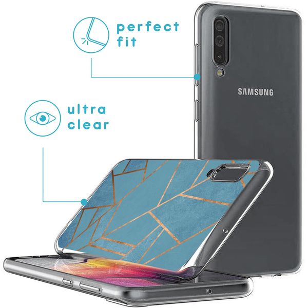 iMoshion Design hoesje Samsung Galaxy A50 / A30s - Grafisch Koper / Blauw