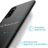 iMoshion Design hoesje Samsung Galaxy A41 - Why The Fuck Not - Zwart