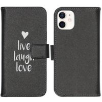 iMoshion Design Softcase Bookcase iPhone 12 Mini - Live Laugh Love