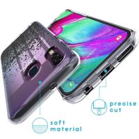 iMoshion Design hoesje Samsung Galaxy A40 - Spetters - Zwart