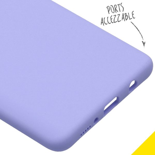 Accezz Liquid Silicone Backcover Samsung Galaxy A71 - Paars